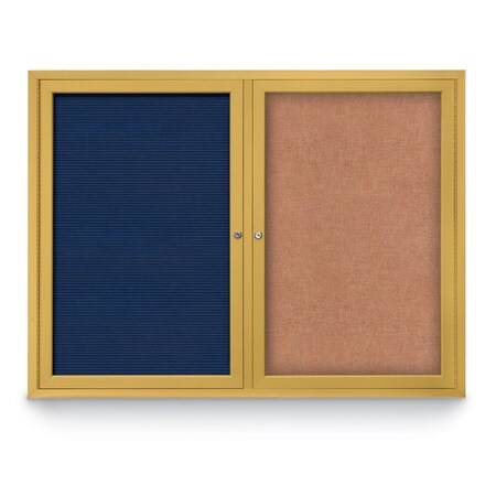 United Visual Products Corkboard, Pearl/Bronze, 72" X 36" UV407-BRONZE-PEARL